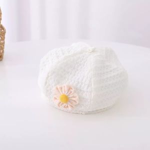 CAE - Topi Baret Anak Perempuan 1-3 tahun Bunga Polos Berets Hat Import