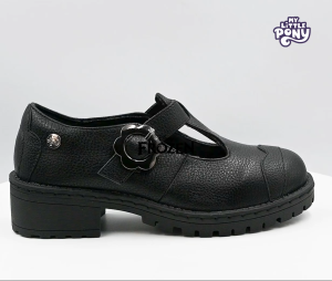 Hasbro My Little Pony Black School Shoes with Memory Foam for Kids Girls Brona