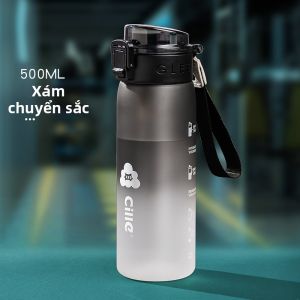 CILLE | Bình Nước Thời Trang Dung Lượng Lớn Có Ống Hút