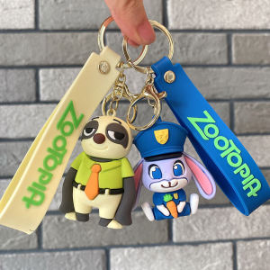 Zootopia Keychain Judy Nick Silicone Doll Pendant Couple Cars and Bags Pendant Small Gift