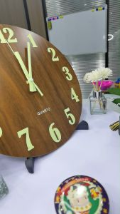 12-inch wooden Luminous wall clock luminous silent clock creative fluorescent clocks