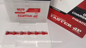 Aki Mobil Kijang Diesel /Grand/Isuzu ELP/Bison/Borneo/Hino dutro FL FG FM SG /Ford Everest/Colt Diesel FASTER NS70 PREMIUM 65 AH