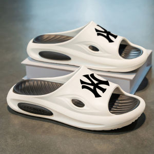 Mens Summer Slip-On Slippers Sporty Anti-Slip Office Wear Comfortable EVA Flat Heel Durable Casual Slippers for Daily Use