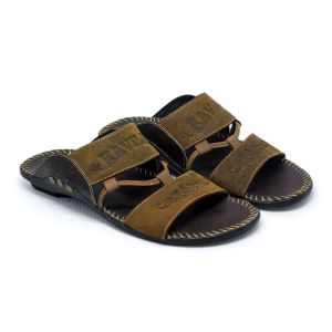 KAVILAZ Sandal selop pria full kulit sapi pilihan premium model kassual santai ban2 tali