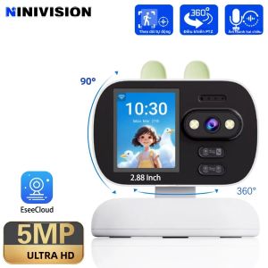 Camera IP Wifi PTZ 5MP Màn Hình IPS 288 Inch Giám Sát Trẻ Em 360 Độ °   Điều Khiển Camera An Ninh Với Âm Thanh Hai Chiều Và Tầm Nhìn Ban Đêm Màu Sắc