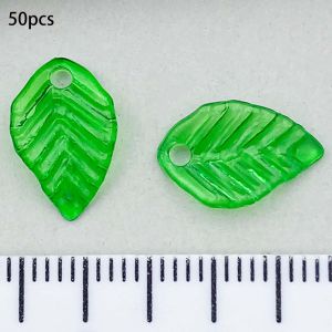 50/60pcs acrylic small leaf pendant accessories in three colors DIY necklace bracelet earring jewelry making fashion accessor