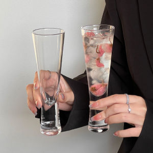 Modern Minimalist Crystal Waist Glass Cup High Foot Champagne Glass Cocktail Cold Drink Cup Home Use Ins Style Kl241018