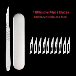 ชุดใบมีดอเนกประสงค์ แบบเหล็กกล้าคาร์บอน สำหรับผ่าตัด แกะสลัก เบอร์ 11 23 มีดผ่าตัดแพทย์ มีดผ่าตัด มีดผ่าตัดแพทย์ ใบมีดตัดลาย มีดแกะสลักหนัง สกินแคร์มีด