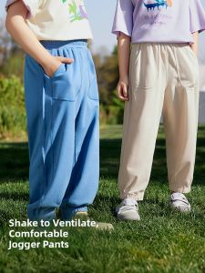 Mini Bala Antibacterial Short Sleeve T-Shirt Childrens Summer Pants Cool Sensation Cotton Blend Loose Fit Casual Wear