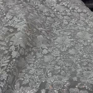 African Tulle Lace Fabric 3D Flower Embroidery With Stones High Quality French Net Lace For Wedding Paerty Dresses 5 Yards