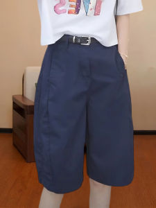 Shalldoer | Plus Size American Retro 5 Pocket Work Pants Women Summer Casual High Waist Wide Leg Pants Hip Conceal Slimming Loose Fit