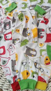 6PCS Set Baju Bayi Lengan Panjang Celana Panjang Karakter Lucu Usia 3-12 Bulan Bahan Lembut