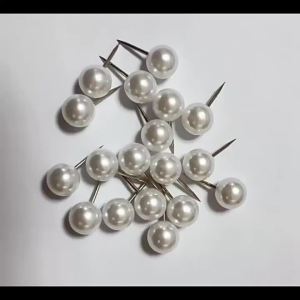 Bview Art 50/100pcs Pearl Ball Head Thumb Tacks Plastic Push Pins for Photo Wall Office Whiteboard Memo Board Decorative pins