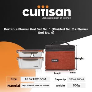 KUYISHI | Microwave Safe Stainless Steel Food Grade Lunch Box
