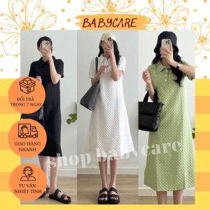 [ ẢNH THẬT M101] VÁY BẦU SƠ MI CỔ ĐỨC TRẺ TRUNG NĂNG ĐỘNG- ĐẦM BẦU XINH MÙA HÈ THIẾT KẾ KẺ Ô HOT HIT