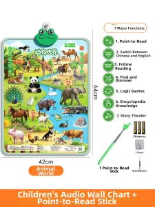 TONGMUXING | Educational Animal Knowledge Interactive Talking Chart Wall Toy