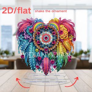 2D/flat diamond painting kit acrylic with base rocker stand ornament