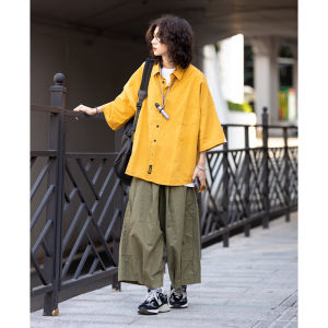 Retro Loose Mens Short Sleeve Shirt Summer Youth Fashion Hong Kong Style Water Wednesday Regular Fit Classic Collar Shirt