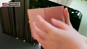 AIDA 8 LED Light Mirror Triple Fold Make Up Portable Travel Compact Pocket Foldable Cosmetic 三面折叠镜带灯小镜子化妆