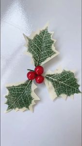 14cm Aksesoris Ornamen Daun Buah Ceri Hiasan Pohon Natal Christmas Hiasan Garland Dekorasi Merry Christmas