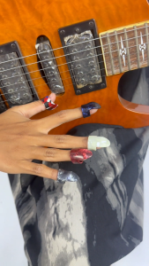 Pick Jari Gitar (1 Set 5 pcs) Celluloid Guitar Finger Pick PJ-001-005