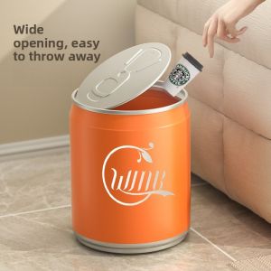 Large Capacity Bedroom Trash Can Coca-Cola Pull Top Press Type Living Room Home Use Storage Paper Basket Creative Popular Design