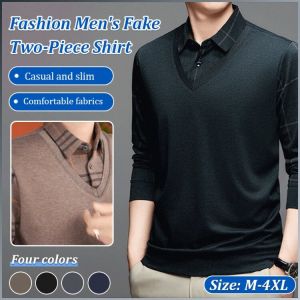 Casual Shirt Warm and Cozy Business Style Business Shirt not Easy to Pilling Mature Males