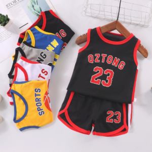Kids High Quality Polyester Terno Jersey Basketball Jersey Kids Sport Suit for Kids Boys and Girls 1-9 Years Old