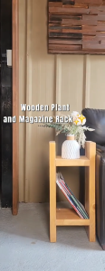 Plant and magazine rack made from solid wood fully assembled already stand-alone wooden shelf plant holder Solid Wood Plant Stand Magazine Rack Fully Assembled Wooden Plant Holder Freestanding Magazine Organizer Shelf Rustic Wood Side Table Rack Bedro