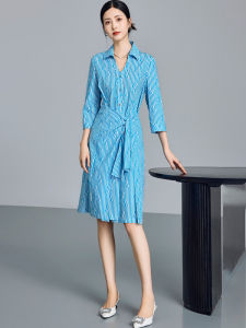 Váy Sơ Mi Cotton Nguyên Chất Thoải Mái Cho Nữ Mùa Thu 2025 Váy Dài Tay Ngắn Thường Ngày Không Thương Hiệu