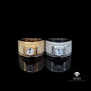 N1218 Nhẫn nam có lót lòng đính đá CZ cao cấp JOJO