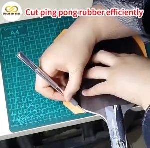 Table Tennis Rubber Cutter Set Cutting Knife Ping Pong Cutting Blade Getah Pisau Table Tennis Sheet Ready Stock