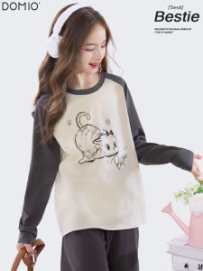 DOMIO | Long Sleeve Fall T Shirt for Girls Casual Loose Top
