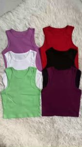 Áo ba lỗ croptop nữ dáng áo 3 lỗ ôm chất liệu thun cotton 100% co dãn mạnh.