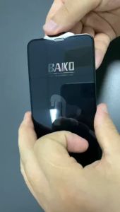 Kính cường lực dành cho Iphone - Kính Baiko viền đen full màn hình có lưới loa từ iphone 7 đến 16 pro max