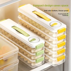 Freezer Grade Plastic Dumpling Storage Box Home Use Refrigerator Special Preservation Container for Frozen Food Storage
