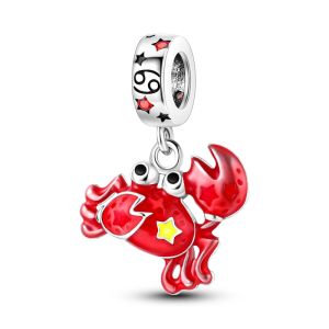 Mặt Dây Chuyền Bạc 925 Sterling Charm Hình Mèo Rồng Quả Anh Đào Bộ Sưu Tập Màu Đỏ Dành Cho Nữ Làm Đồ Trang Sức Tự Chế Quà Tặng Phù Hợp Với Vòng Tay Dây Chuyền