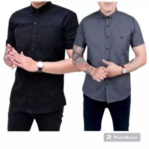 promo paket hemat 2 pic cuman 50 ribu kemeja kasual pendek kemeja katun slimfit pendek terkini dapat 2 pic