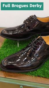 GF Shoe Pacidini Glossy Full Brogues Derby Gentleman Shoe M 6221-1