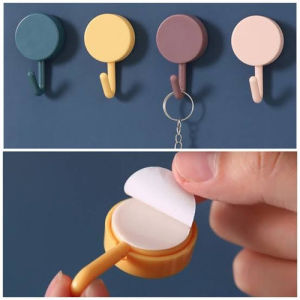 HOOK Gantungan Baju MACARON Bulat Tempel Dinding Wall Hook Stiker Dinding Kail Tempel Kuat Multifungsi Serbaguna