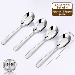 CHUANGSHUNFU | Food Grade Children Stainless Steel Soup Spoon