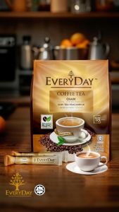 EVERYDAY Cham Coffee Tea - Twin Pack (2 PKT x 25g x 18 Sachets) Free Travel Pack -Halal Certified 2028