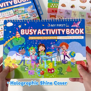[CLEARANCE SALES] Kids Busy Book Montessori Early Learning Quiet Book Reusable Sticker Activity No Cutting | 30+ Minutes Independent Play