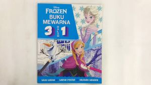 Frozen Disney Buku Mewarna 3 Dalam 1 Untuk Kanak Kanak Dengan Halaman Menarik