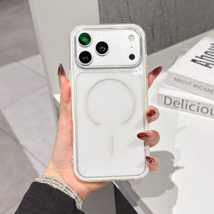 Transparent Magnetic Bumper Case For iPhone 18 Pro Max 17 16 15 14 13 12 11 For Magsafe Wireless Charge Candy Color Cover Fundas