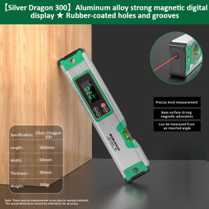 30/40/50cm Precision Magnetic Level Ruler0-90 Degree LED Digital Laser Level Ruler Aluminum Alloy Level Protractor Inclinometer