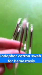 100pcs 50pcs Disposable Cotton Swabs with Iodophor or Alcoho