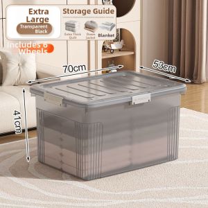 Transparent Durable Large Capacity Storage Box