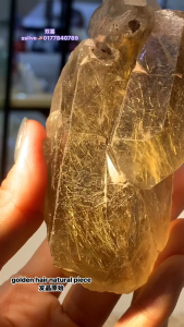 ✨ Golden Rutilated Quartz | Wealth • Success • Abundance ✨✨金发晶|财富丰盛・事业腾飞・贵人相助 金色发丝闪耀,寓意财运滚滚、事业节节高升,愿你一路遇贵人,所求皆有回应。 💰✨