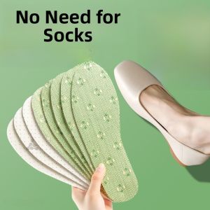 LINGMIAO | Socks-Free Shoe Insoles for Women Summer Barefoot Absorbent Anti-Slip Shoes